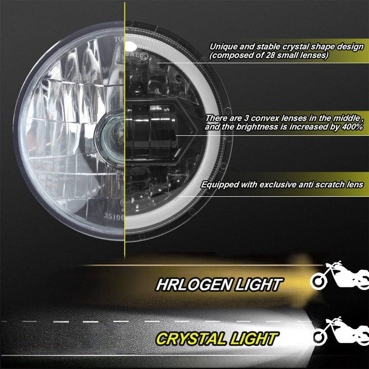 Motorcycle Crystal 5.75 inch LED Headlight Modification Accessories - Headlights by PMC TechLife | Online Shopping South Africa | PMC TechLife