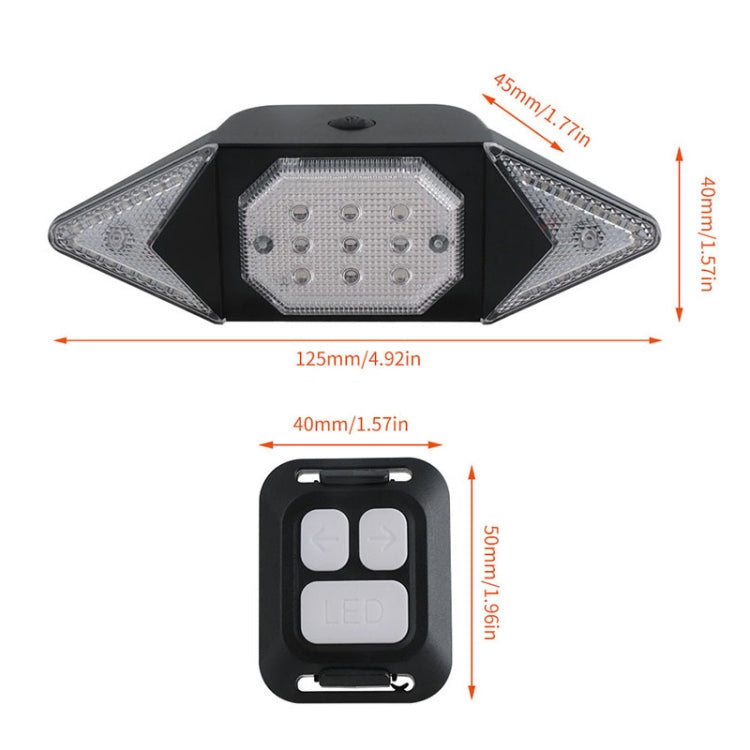 USB Rechargeable Bicycle Turn Light Wireless Remote Control Bike Tail Light - Taillights by PMC Jewellery | Online Shopping South Africa | PMC Jewellery | Buy Now Pay Later Mobicred
