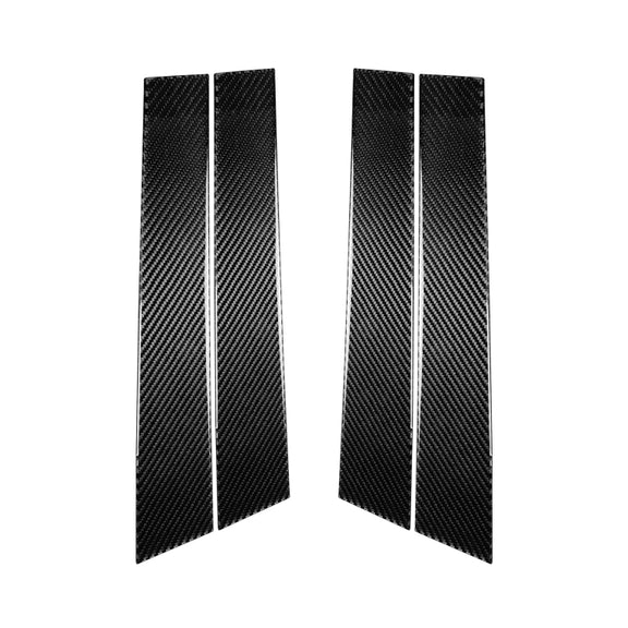 4 PCS Car Carbon Fiber B Pillar Decorative Sticker for Infiniti FX 2009-2013/QX70 2014-, Left and Right Drive Universal