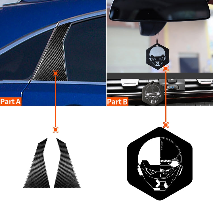 2 PCS Car Carbon Fiber Rear A Pillar Decorative Sticker for Infiniti FX 2009-2013/QX70 2014-, Left and Right Drive Universal - Decorative Strip by PMC TechLife | Online Shopping South Africa | PMC TechLife | Buy Now Pay Later Mobicred