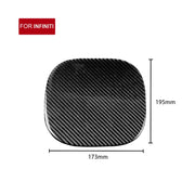 Car Carbon Fiber Fuel Tank Cover Decorative Sticker for Infiniti FX 2009-2013/QX70 2014-, Left and Right Drive Universal