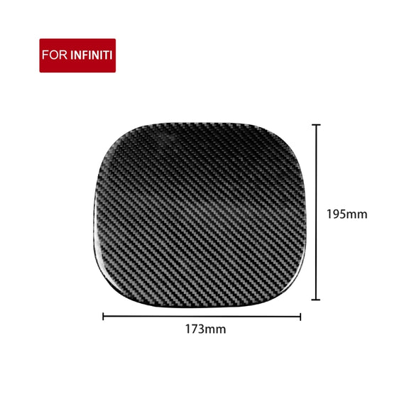 Car Carbon Fiber Fuel Tank Cover Decorative Sticker for Infiniti FX 2009-2013/QX70 2014-, Left and Right Drive Universal
