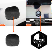 Car Carbon Fiber Fuel Tank Cover Decorative Sticker for Infiniti FX 2009-2013/QX70 2014-, Left and Right Drive Universal