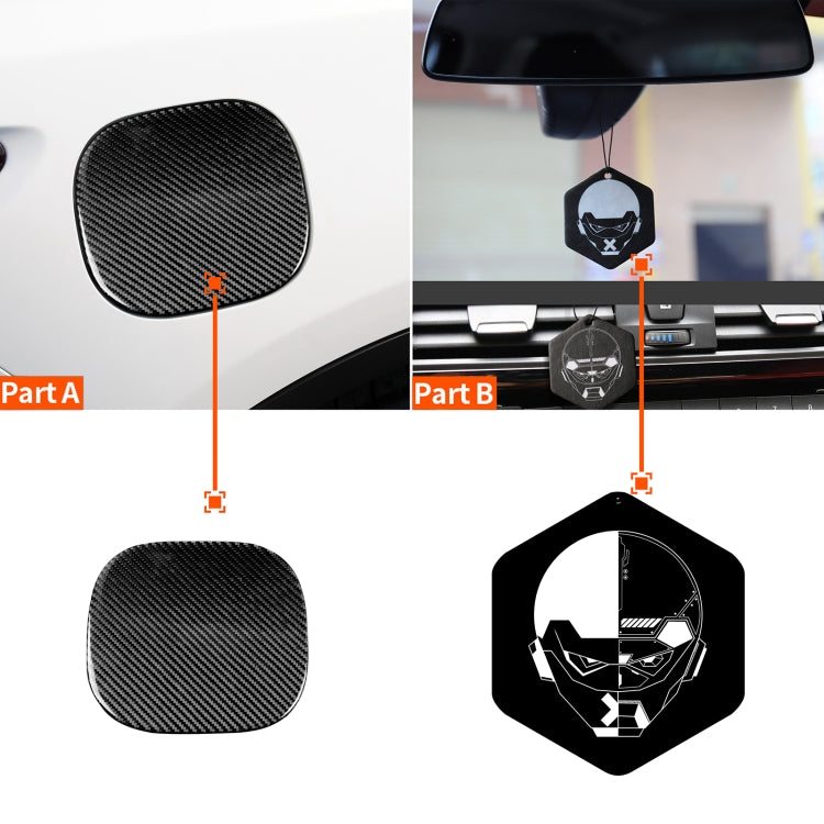 Car Carbon Fiber Fuel Tank Cover Decorative Sticker for Infiniti FX 2009-2013/QX70 2014-, Left and Right Drive Universal
