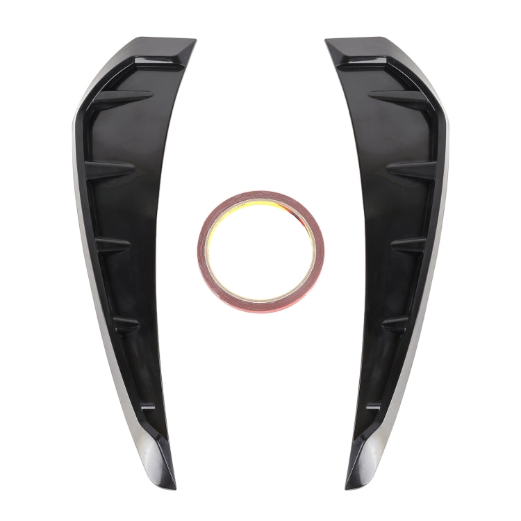 2 PCS Car Soft Silicone Decorative Sticker Outside Sticker, Bright Black - Decorative Sticker by PMC TechLife | Online Shopping South Africa | PMC TechLife | Buy Now Pay Later Mobicred