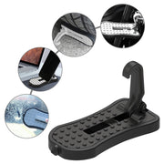Multi-functional Car Door Sill Step Pedals Pads with Safety Hammer(Black)