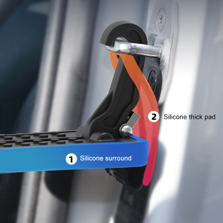 Multi-functional Car Door Sill Step Pedals Pads with Safety Hammer(Black) - Foot Pedal by PMC TechLife | Online Shopping South Africa | PMC TechLife | Buy Now Pay Later Mobicred
