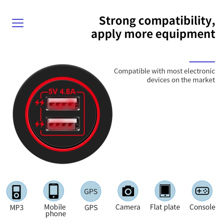 Multi-functional Combination Switch Panel 12V / 24V 6 Way Switches + Dual USB Charger for Car RV Marine Boat (Red Light) - Car Switches by PMC TechLife | Online Shopping South Africa | PMC TechLife | Buy Now Pay Later Mobicred