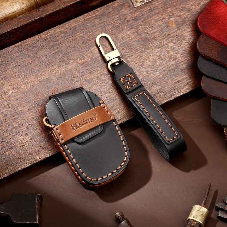 Hallmo Car Cowhide Leather Key Protective Cover Key Case for Hyundai IX35 B Style(Black) - free shipping - PMC TechLife - Order now!