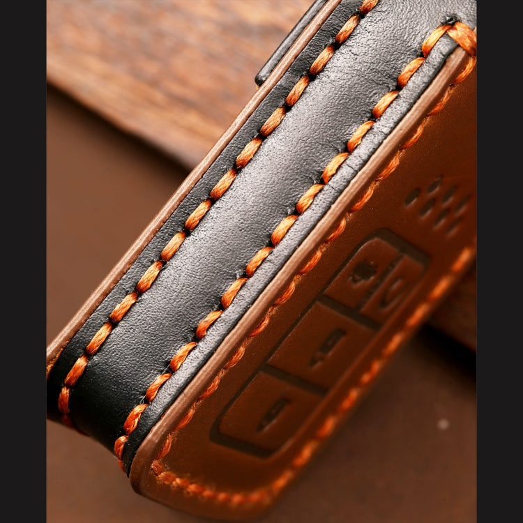 Hallmo Car Cowhide Leather Key Protective Cover Key Case for Honda Civic / Accord 2-button(Blue) - free shipping - PMC TechLife - Order now!