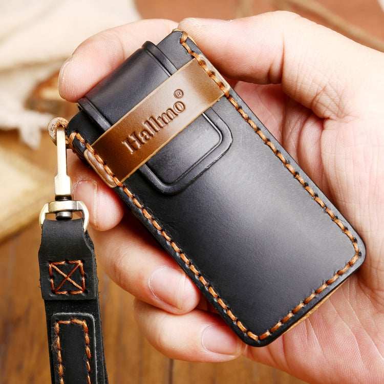Hallmo Car Cowhide Leather Key Protective Cover Key Case for Trumpchi GS4 2021 C Style(Brown) - free shipping - PMC TechLife - Order now!