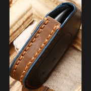 Hallmo Car Cowhide Leather Key Protective Cover Key Case for LEADING IDEAL One(Black)