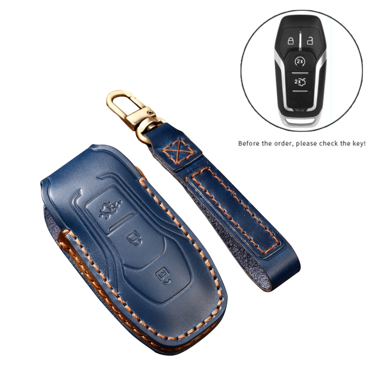 Hallmo Car Cowhide Leather Key Protective Cover Key Case for Ford Focus  A Style(Black) - free shipping - PMC TechLife - Order now!