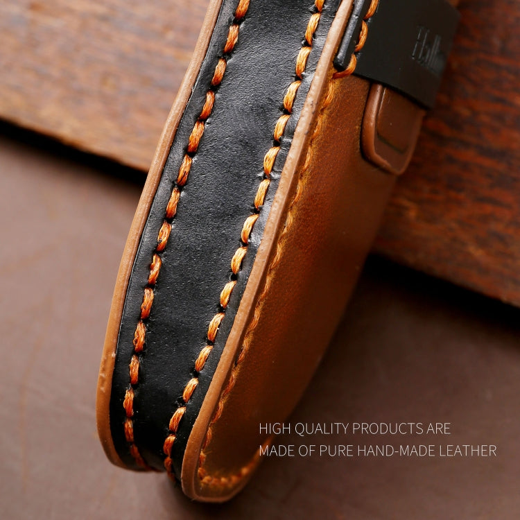 Hallmo Car Cowhide Leather Key Protective Cover Key Case for Ford Focus  A Style(Brown) - Car Key Cases by Hallmo | Online Shopping South Africa | PMC TechLife | Buy Now Pay Later Mobicred