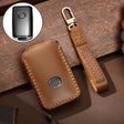 Hallmo Car Cowhide Leather Key Protective Cover Key Case for New Mazda Axela(Brown) - free shipping - PMC TechLife - Order now!