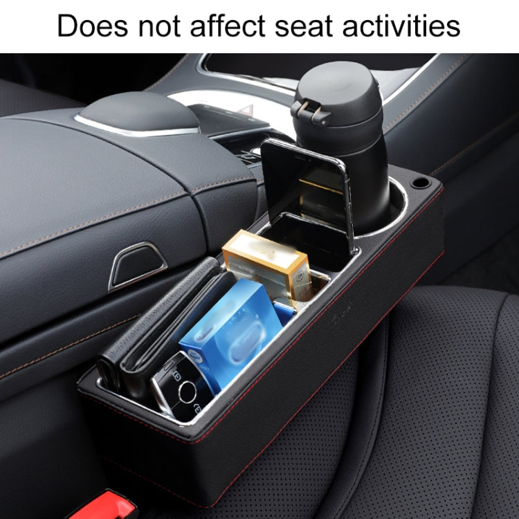 Car Multi-functional Console PU Leather Box Cup Holder Seat Gap Side Storage Box (Beige) - Stowing Tidying by PMC TechLife | Online Shopping South Africa | PMC TechLife | Buy Now Pay Later Mobicred
