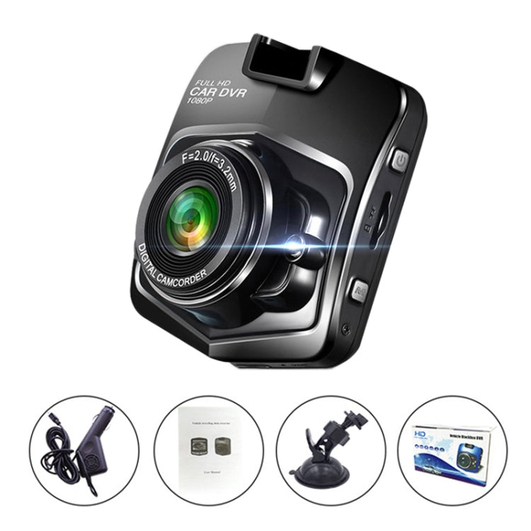 2.4 inch Car 480P Single Recording Shield Driving Recorder DVR Support Parking Monitoring / Loop Recording (Black)