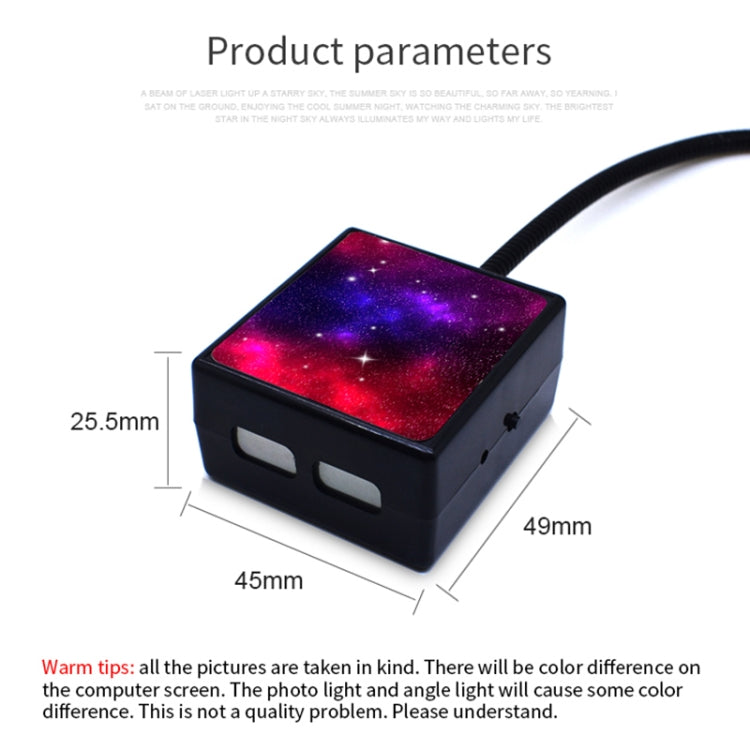 C208 5V 0.1W IPX4 USB Car Rotating Star Lights Red Blue Starry Sky Atmosphere Lamp - Atmosphere lights by PMC TechLife | Online Shopping South Africa | PMC TechLife | Buy Now Pay Later Mobicred