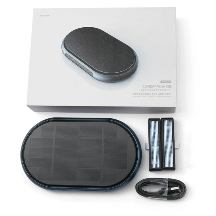 Car Wireless Negative Ion Solar Air Purifier(Grey)