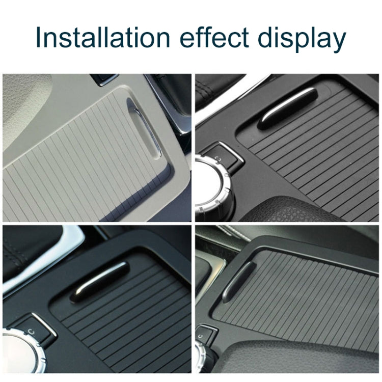 Car Water Cup Holder Roller Blind Zipper Storage Box Trim for Mercedes-Benz W204 / W212 2008-2015 (Grey) - Car Drink Holders by PMC TechLife | Online Shopping South Africa | PMC TechLife
