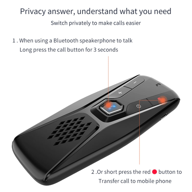 T823 Car Sun Visor Bluetooth Hands-free Call Speaker - free shipping - PMC Jewellery - Order now!