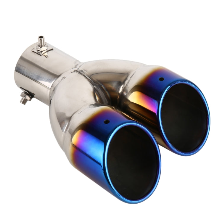 Universal Car Styling Stainless Steel Straight Exhaust Tail Muffler Tip Pipe, Inside Diameter: 6cm (Blue) - Exhaust Pipes by PMC TechLife | Online Shopping South Africa | PMC TechLife | Buy Now Pay Later Mobicred