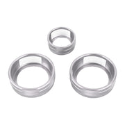 3 PCS Car Metal Air Conditioner Knob Case for Honda CR-V 2017-2021 (Silver)