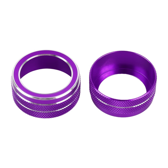 2 PCS Car Metal Air Conditioner Knob Case for Toyota Corolla / Levin / Allion / Yaris 2019-2021 (Purple)