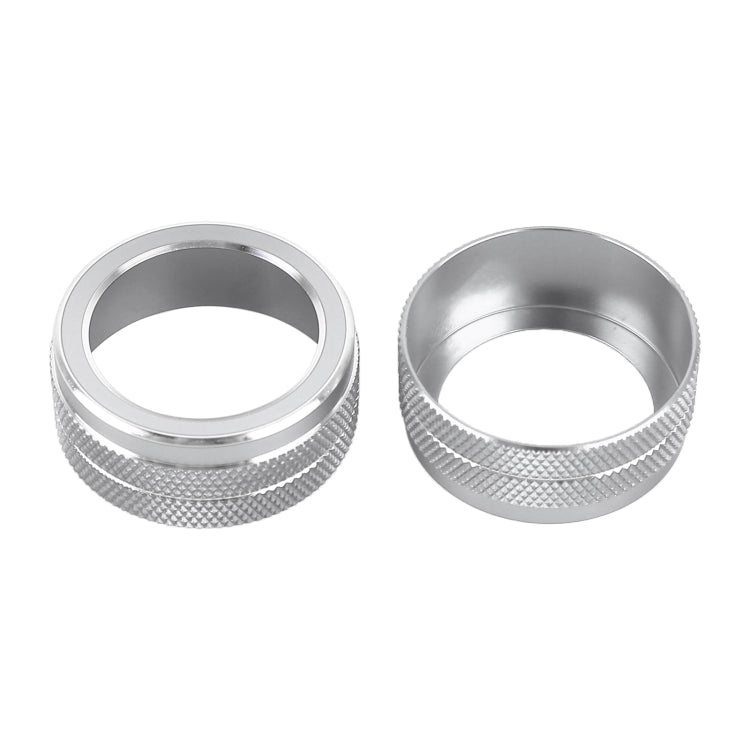 2 PCS Car Metal Air Conditioner Knob Case for Toyota Corolla / Levin / Allion / Yaris 2019-2021 (Silver)
