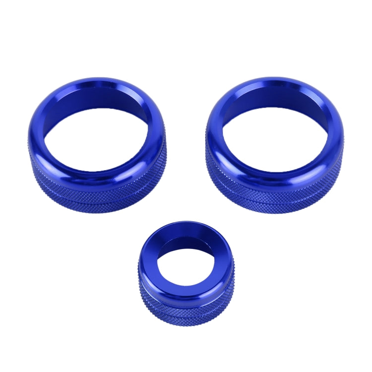 3 PCS Car Metal Air Conditioner Knob Case for BMW X1 / X2 / GT (Blue) - Decoration Rings by PMC Jewellery | Online Shopping South Africa | PMC Jewellery | Buy Now Pay Later Mobicred