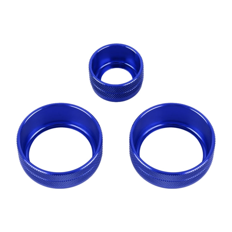 3 PCS Car Metal Air Conditioner Knob Case for BMW X1 / X2 / GT (Blue) - Decoration Rings by PMC Jewellery | Online Shopping South Africa | PMC Jewellery | Buy Now Pay Later Mobicred
