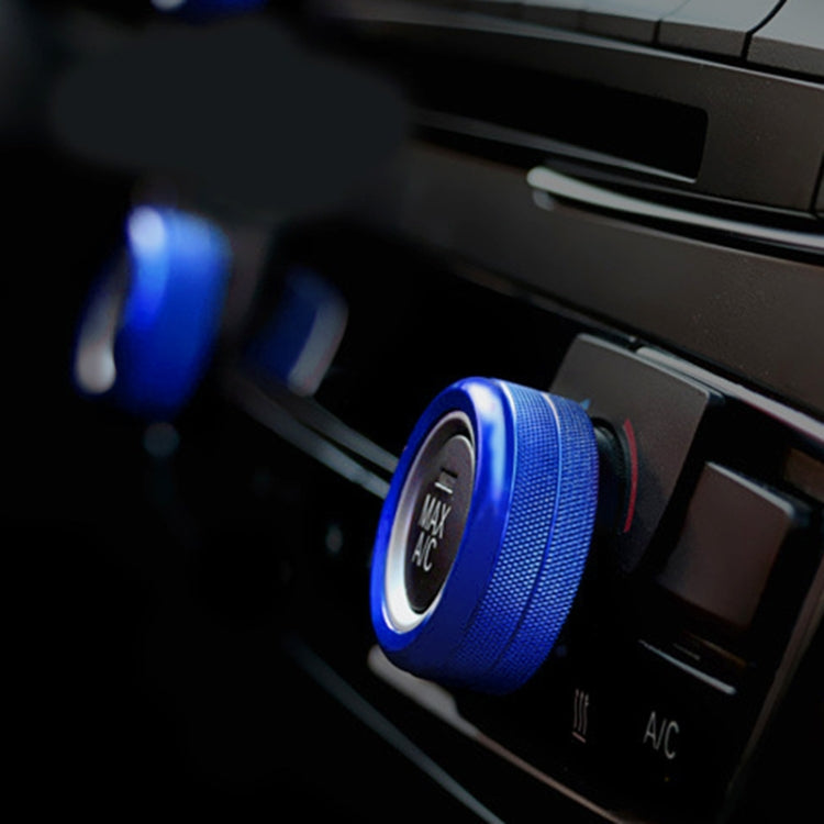 3 PCS Car Metal Air Conditioner Knob Case for BMW X1 / X2 / GT (Blue) - Decoration Rings by PMC Jewellery | Online Shopping South Africa | PMC Jewellery | Buy Now Pay Later Mobicred