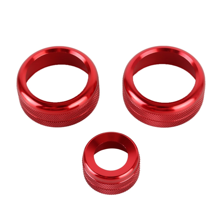 3 PCS Car Metal Air Conditioner Knob Case for BMW X1 / X2 / GT (Red) - Decoration Rings by PMC Jewellery | Online Shopping South Africa | PMC Jewellery | Buy Now Pay Later Mobicred