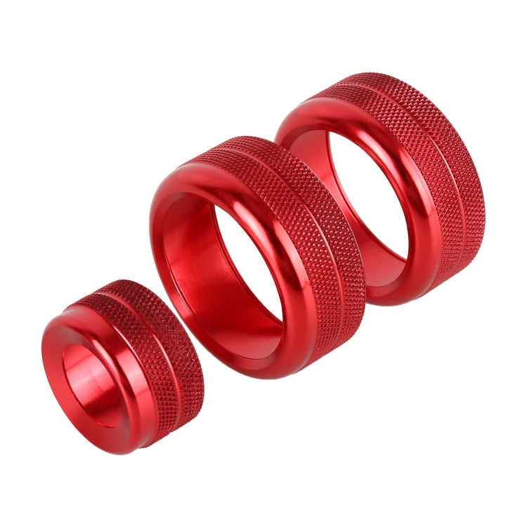 3 PCS Car Metal Air Conditioner Knob Case for BMW X1 / X2 / GT (Red) - Decoration Rings by PMC Jewellery | Online Shopping South Africa | PMC Jewellery | Buy Now Pay Later Mobicred