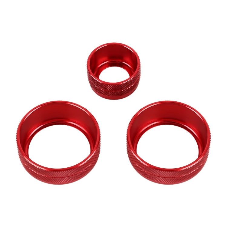 3 PCS Car Metal Air Conditioner Knob Case for BMW X1 / X2 / GT (Red) - Decoration Rings by PMC Jewellery | Online Shopping South Africa | PMC Jewellery | Buy Now Pay Later Mobicred