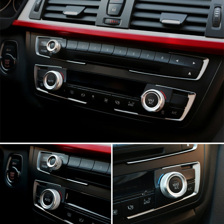 3 PCS Car Metal Air Conditioner Knob Case for BMW X1 / X2 / GT (Silver) - free shipping - PMC Jewellery - Order now!