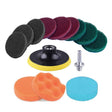 13 in 1 4 inch Sponge Scouring Pad Floor Wall Window Glass Cleaning Descaling Electric Drill Brush Head Set - Sponges, Cloths & Brushes by PMC TechLife | Online Shopping South Africa | PMC TechLife | Buy Now Pay Later Mobicred