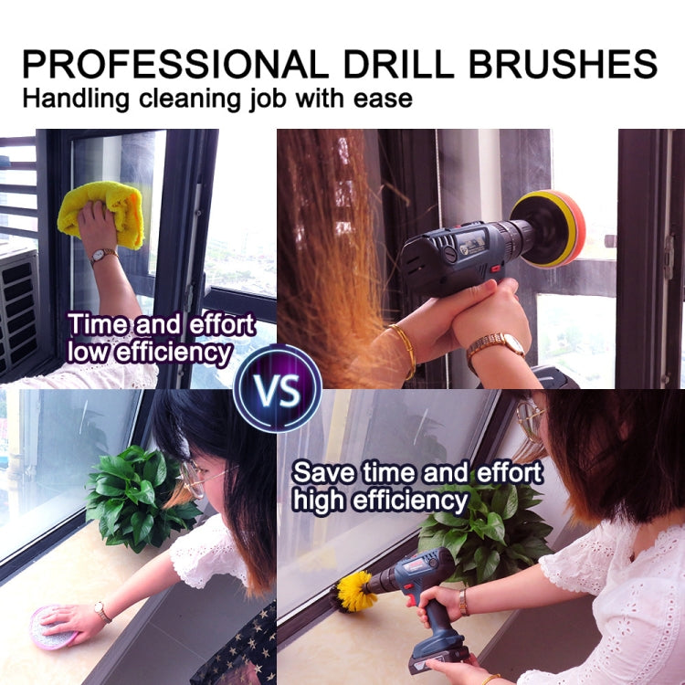 15 in 1 Floor Wall Window Glass Cleaning Descaling Electric Drill Brush Head Set, Random Color Delivery - Sponges, Cloths & Brushes by PMC TechLife | Online Shopping South Africa | PMC TechLife | Buy Now Pay Later Mobicred