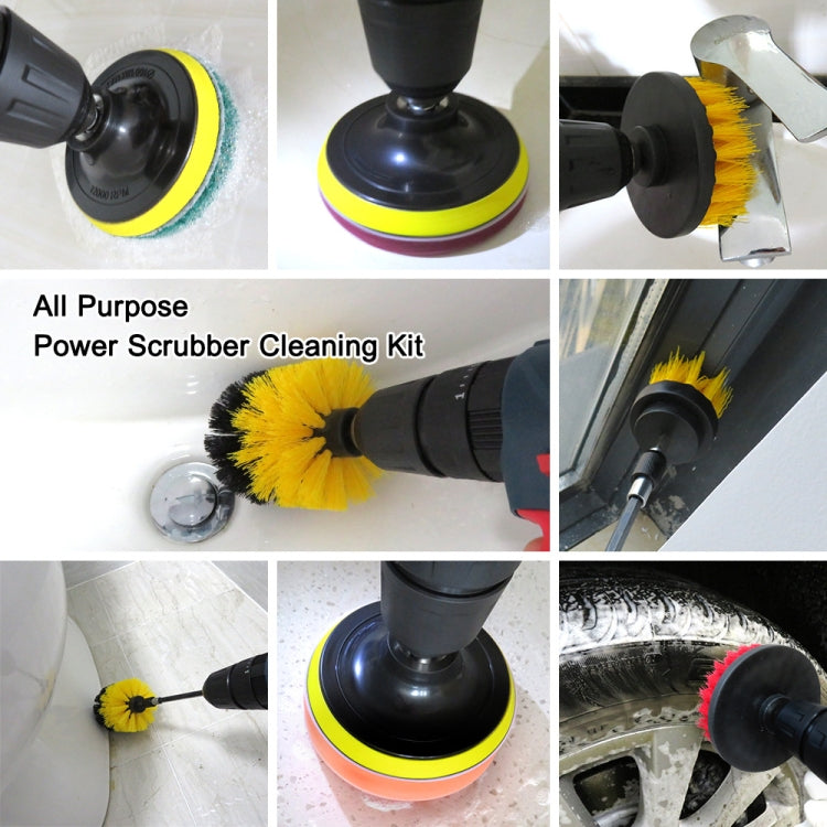 15 in 1 Floor Wall Window Glass Cleaning Descaling Electric Drill Brush Head Set, Random Color Delivery - Sponges, Cloths & Brushes by PMC TechLife | Online Shopping South Africa | PMC TechLife | Buy Now Pay Later Mobicred