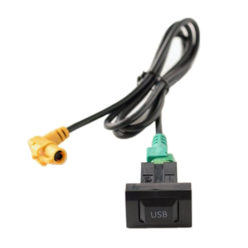 Car Center Console CD Reserved Position Modified USB Port 3.3x2.3cm + Cable Wiring Harness for Volkswagen / Audi / Skoda, Cable Length: 1m - Car Switches by PMC TechLife | Online Shopping South Africa | PMC TechLife | Buy Now Pay Later Mobicred