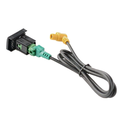 Car Center Console CD Reserved Position Modified USB Port 3.3x2.3cm + Cable Wiring Harness for Volkswagen / Audi / Skoda, Cable Length: 1m - Car Switches by PMC TechLife | Online Shopping South Africa | PMC TechLife | Buy Now Pay Later Mobicred