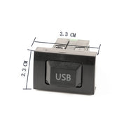 Car Center Console CD Reserved Position Modified USB Port 3.3x2.3cm + Cable Wiring Harness for Volkswagen / Audi / Skoda, Cable Length: 1m
