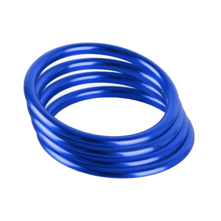 4 PCS / Set Air Conditioning Vent Metal Decorative Ring for Audi A1(Blue) - Decoration Rings by PMC Jewellery | Online Shopping South Africa | PMC Jewellery | Buy Now Pay Later Mobicred