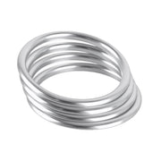 4 PCS / Set Air Conditioning Vent Metal Decorative Ring for Audi A1(Silver)