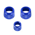 3 PCS / Set Air Conditioning Knob Metal Decorative Ring for BMW X3 / X4 / 5 Series / 7 Series / 6 Series GT (Blue) - Decoration Rings by PMC TechLife | Online Shopping South Africa | PMC TechLife | Buy Now Pay Later Mobicred
