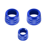 3 PCS / Set Air Conditioning Knob Metal Decorative Ring for BMW X3 / X4 / 5 Series / 7 Series / 6 Series GT (Blue)