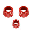 3 PCS / Set Air Conditioning Knob Metal Decorative Ring for BMW X3 / X4 / 5 Series / 7 Series / 6 Series GT (Red) - Decoration Rings by PMC TechLife | Online Shopping South Africa | PMC TechLife | Buy Now Pay Later Mobicred