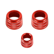 3 PCS / Set Air Conditioning Knob Metal Decorative Ring for BMW X3 / X4 / 5 Series / 7 Series / 6 Series GT (Red)