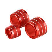 3 PCS / Set Air Conditioning Knob Metal Decorative Ring for BMW X3 / X4 / 5 Series / 7 Series / 6 Series GT (Red)