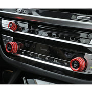 3 PCS / Set Air Conditioning Knob Metal Decorative Ring for BMW X3 / X4 / 5 Series / 7 Series / 6 Series GT (Red)